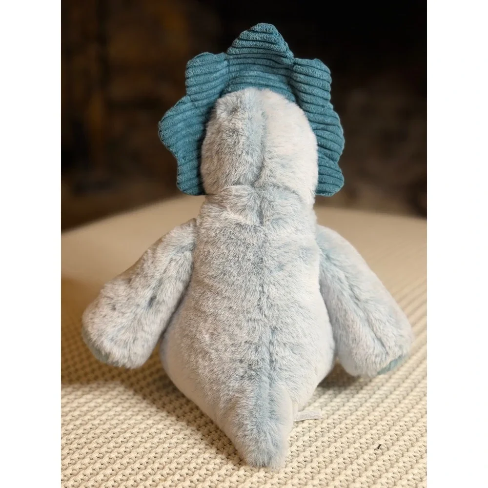 Mary Meyer Putty Dino Triceratops Blue Soft Stuffed Animal Plush Toy